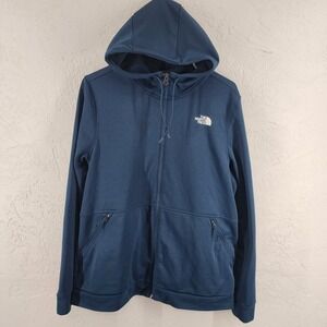 The North‎ Face Womens Blue Full Zip Hooded Sweatshirt Large Gorpcore